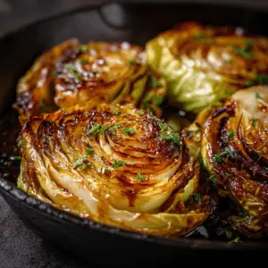 Honey Glazed Cabbage Steaks