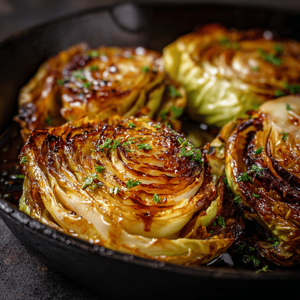 Honey Glazed Cabbage Steaks