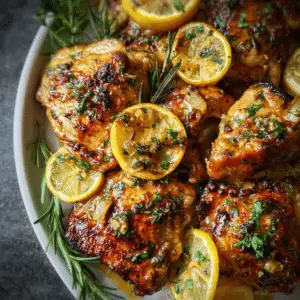 Lemon Garlic Chicken Thighs