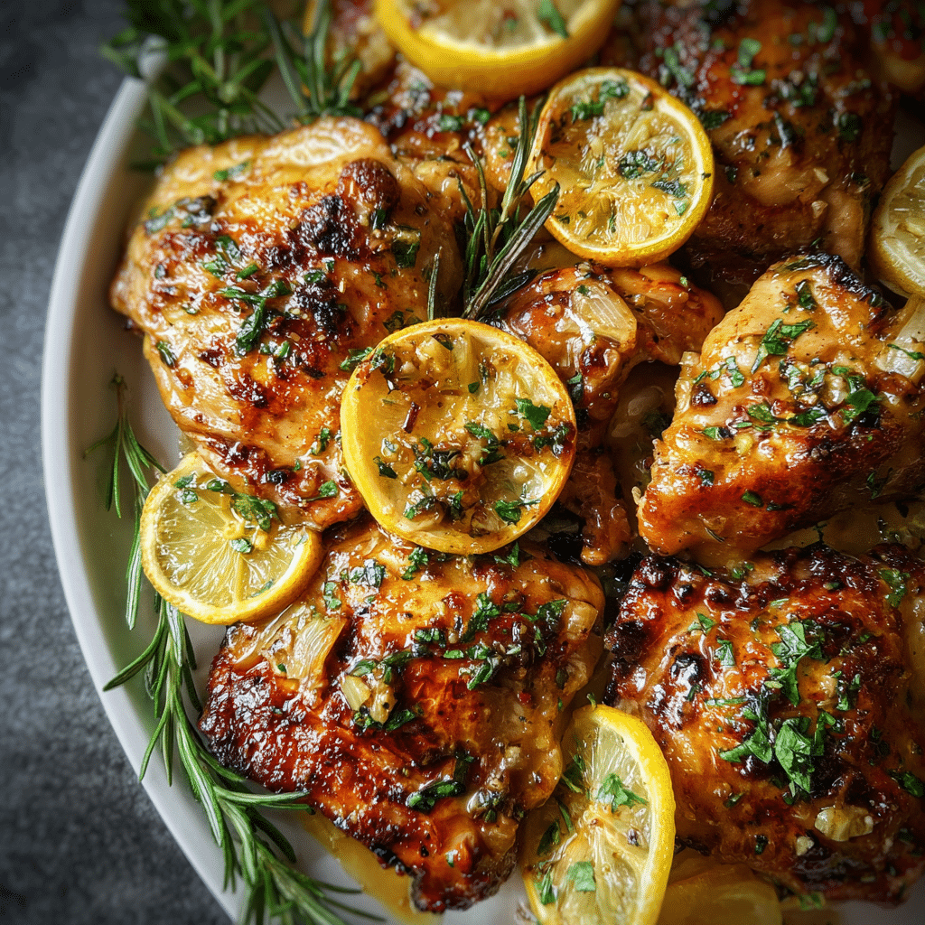 Lemon Garlic Chicken Thighs