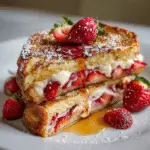 Strawberry Cream Stuffed French Toast
