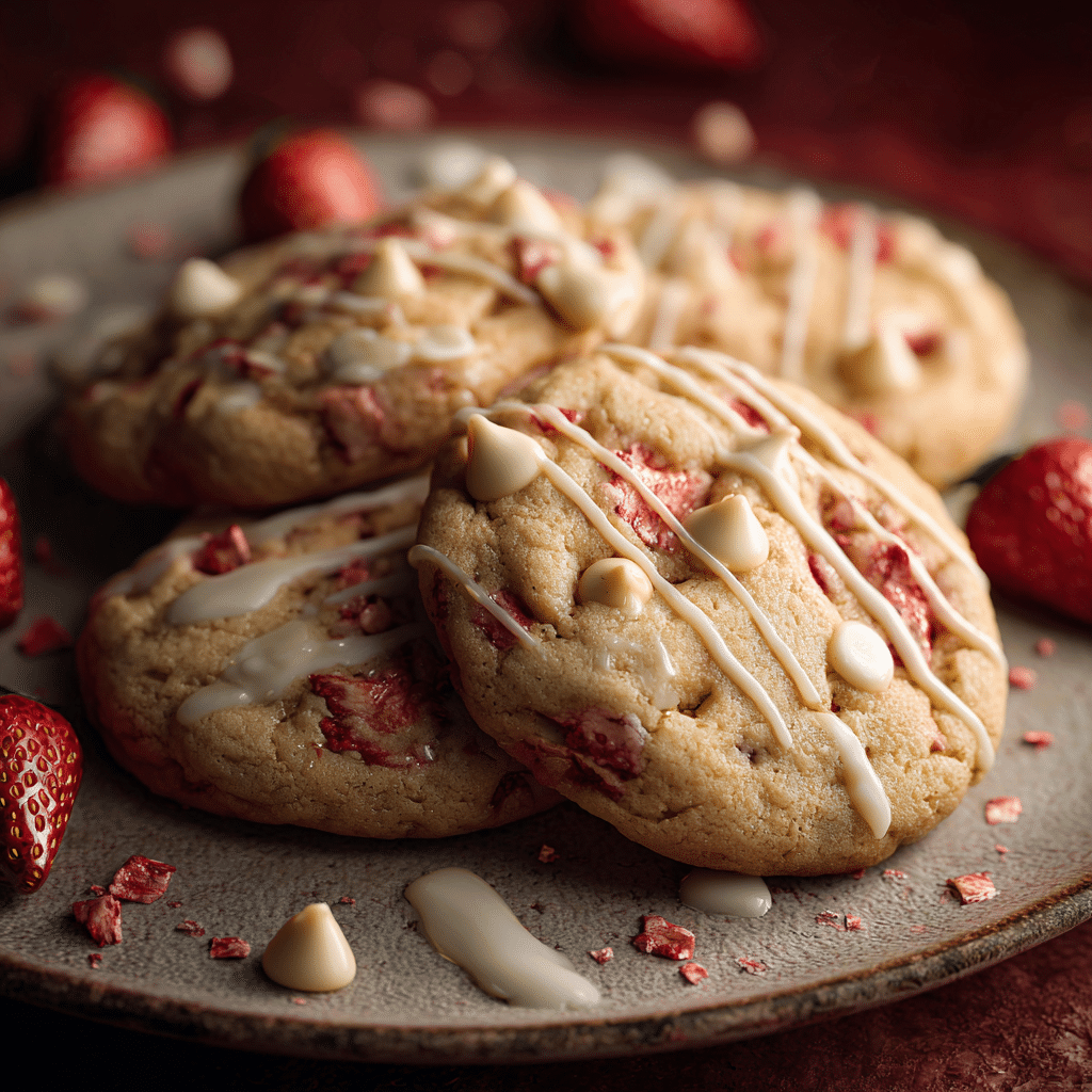Strawberry White Chocolate Cookies