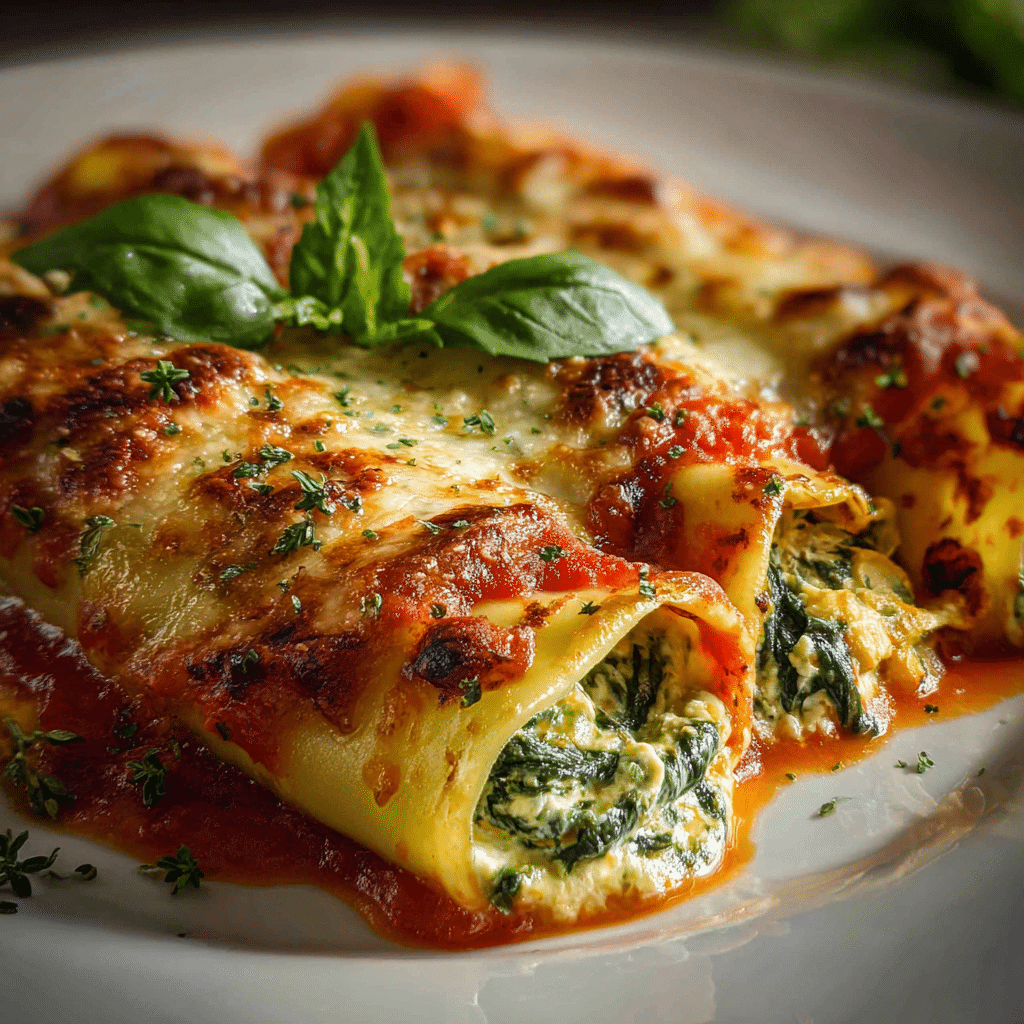 Turkey Spinach Cannelloni