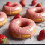 Baked Strawberry Glazed Donuts