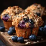 Blueberry and oat muffins