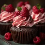 Chocolate Raspberry Cupcakes with Buttercream Frosting