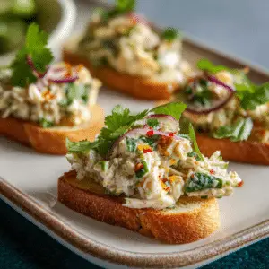 Cilantro-Lime Crab Salad with Paprika Toasts