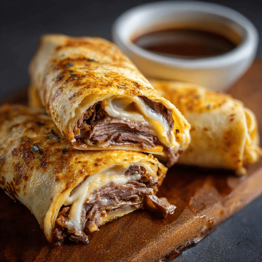 French Dip Tortilla Roll-Ups