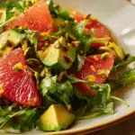 Grapefruit Avocado Salad with Pistachios and Arugula