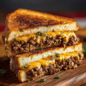 Ground Beef Grilled Cheese