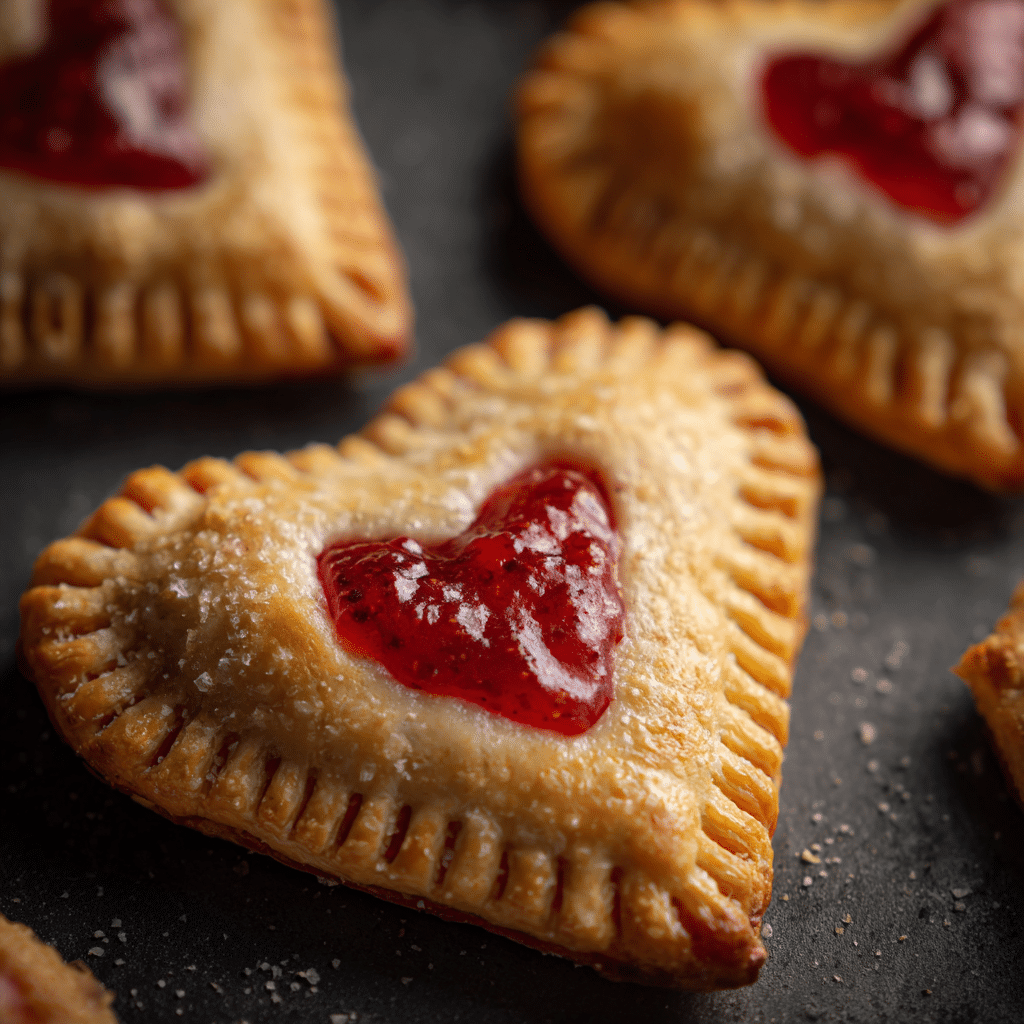 Heart-Shaped Pop Tarts with Strawberry Jam