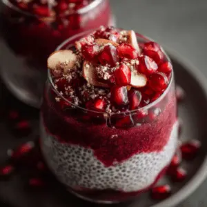 Pomegranate Chia Pudding Parfait