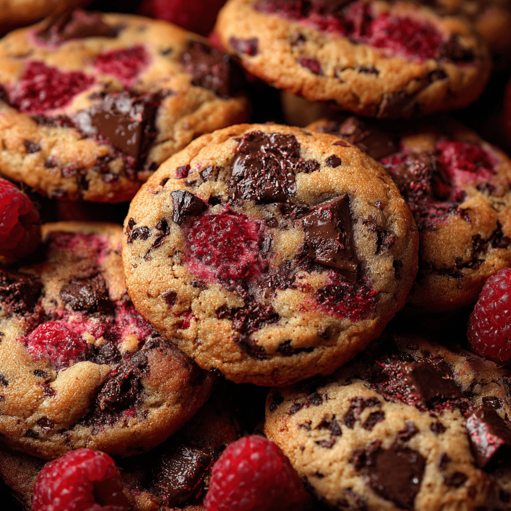 Raspberry Chocolate Chunk Cookies
