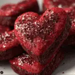 Red Velvet Chocolate Heart Cookies