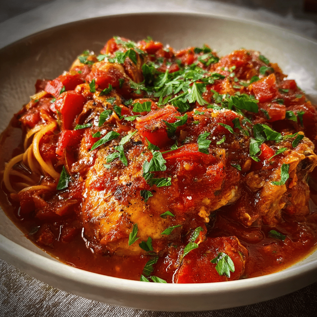 Slow Cooker Chicken Cacciatore