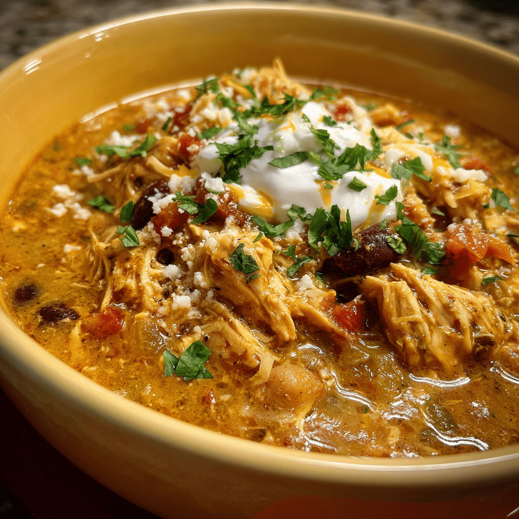 Slow Cooker Cream Cheese Chicken Chili
