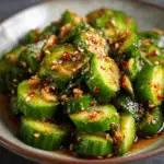 Spicy Cucumber Salad with Sesame and Garlic