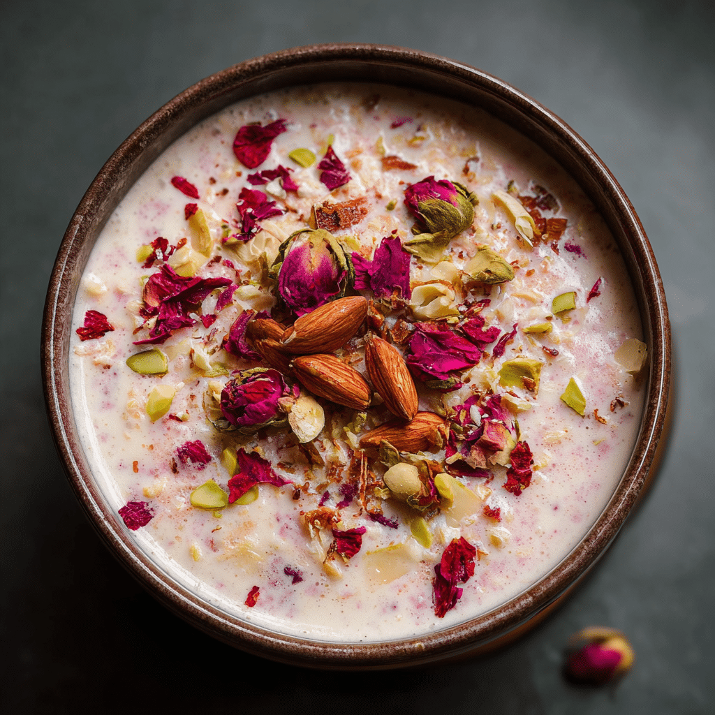 Vegan Rose Basundi with Coconut Milk