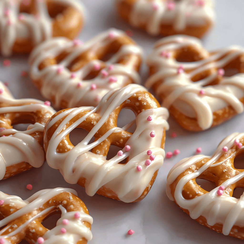 White Chocolate Pretzel Hearts