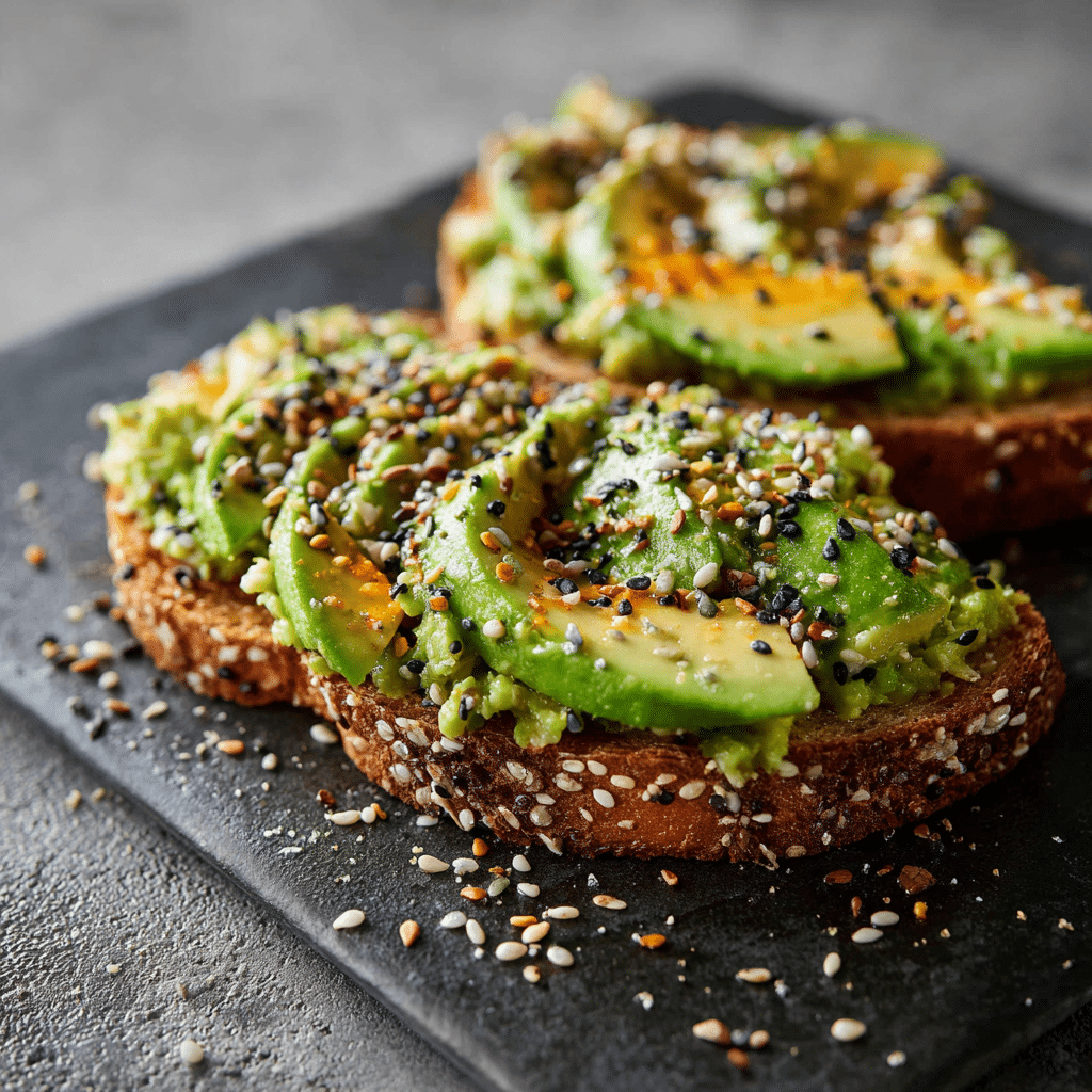 Avocado Toast with Everything Bagel Seasoning