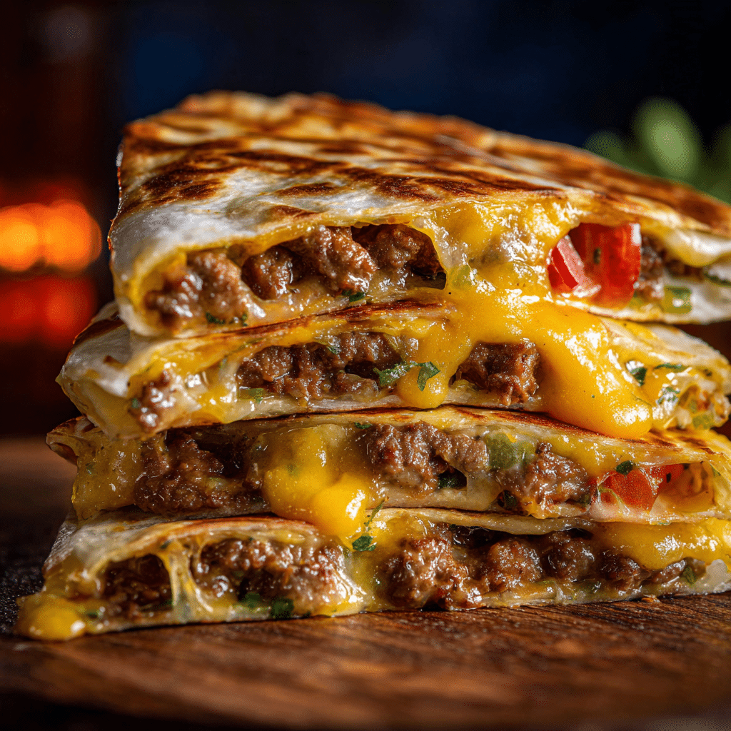 Cheeseburger Quesadillas