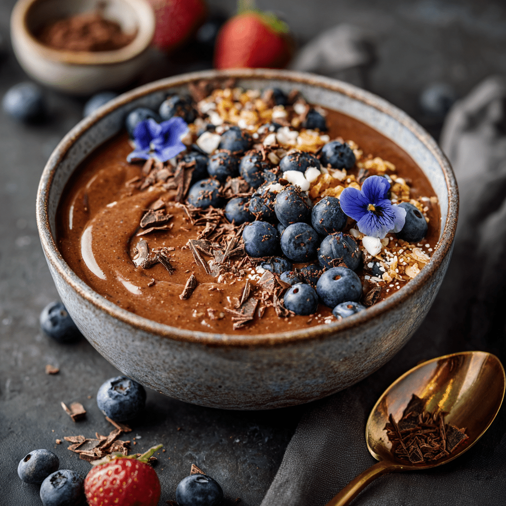 Chocolate Protein Smoothie Bowls