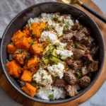 Cottage Cheese Sweet Potato Beef Bowl