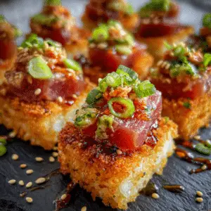 Crispy Rice Sushi Bites
