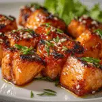 Honey Garlic Salmon Bites