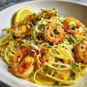 Lemon Garlic Shrimp Pasta