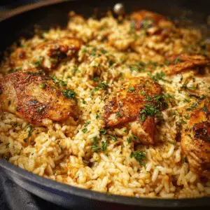 One-Pan Garlic Butter Chicken and Rice