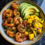 Shrimp Avocado Bowl with Mango Salsa