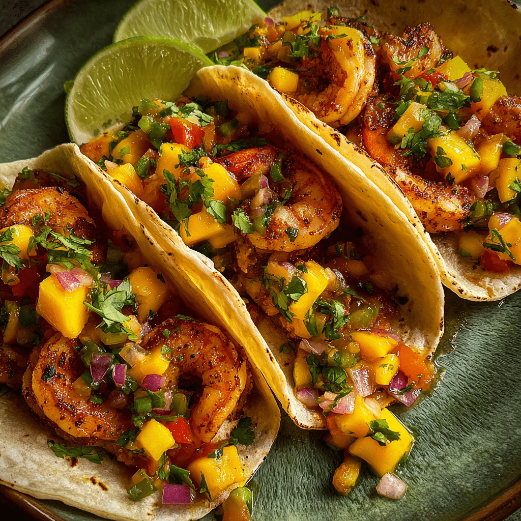 Shrimp Tacos with Mango Salsa